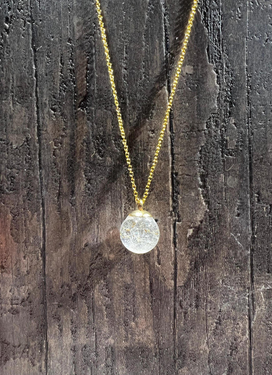 Dandelion Wish Bauble Necklace | Personal Snow Globe Necklace