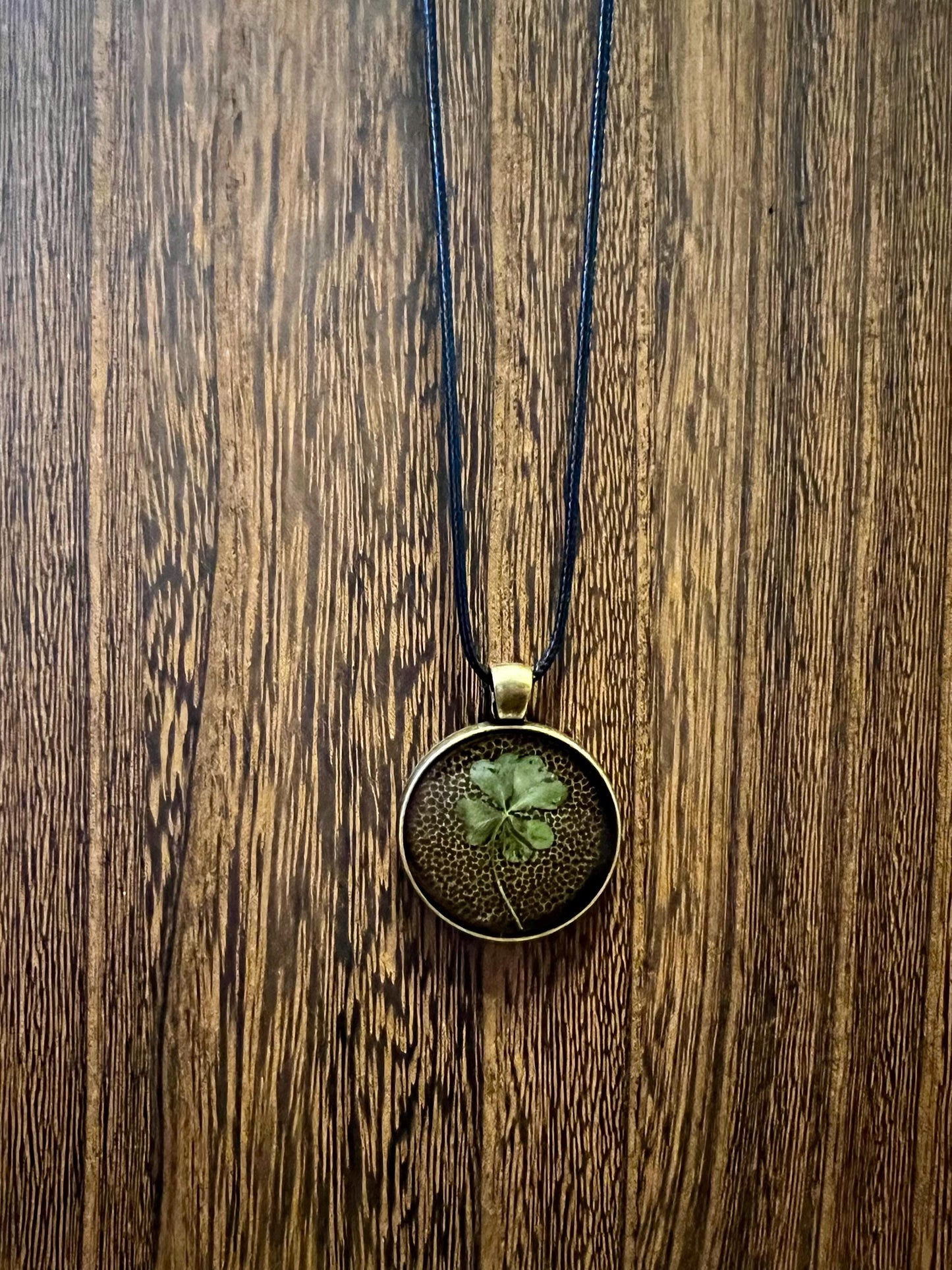 Real Four-Leaf Clover Necklace | Lucky Charm Necklace