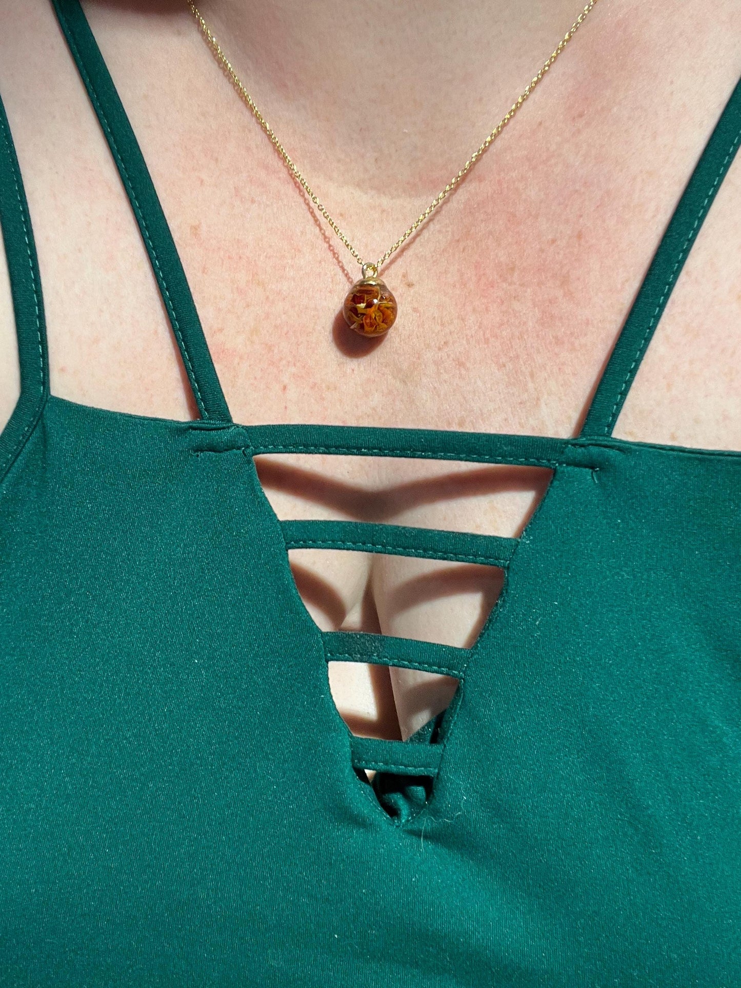 Marigold Bauble Necklace | Personal Snow Globe Necklace