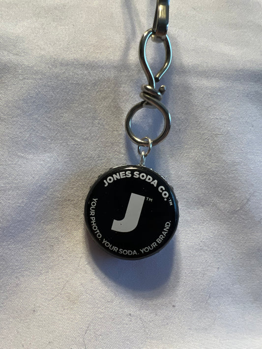 Lucky Four Leaf Clover Keychain | Jones Soda Cola Bottle Cap Charm | Handmade Resin Good Luck Charm | Nature-Inspired Gift