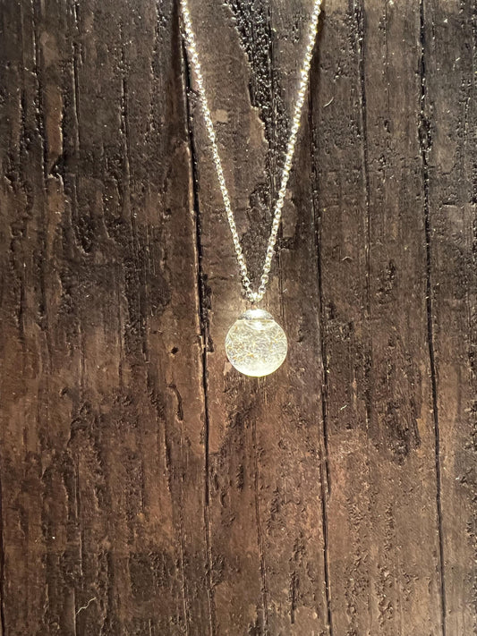 Dandelion Wish Bauble Necklace | Personal Snow Globe Necklace