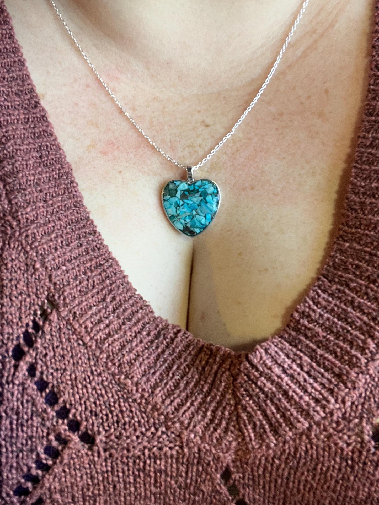 Stunning Turquoise Heart Necklace