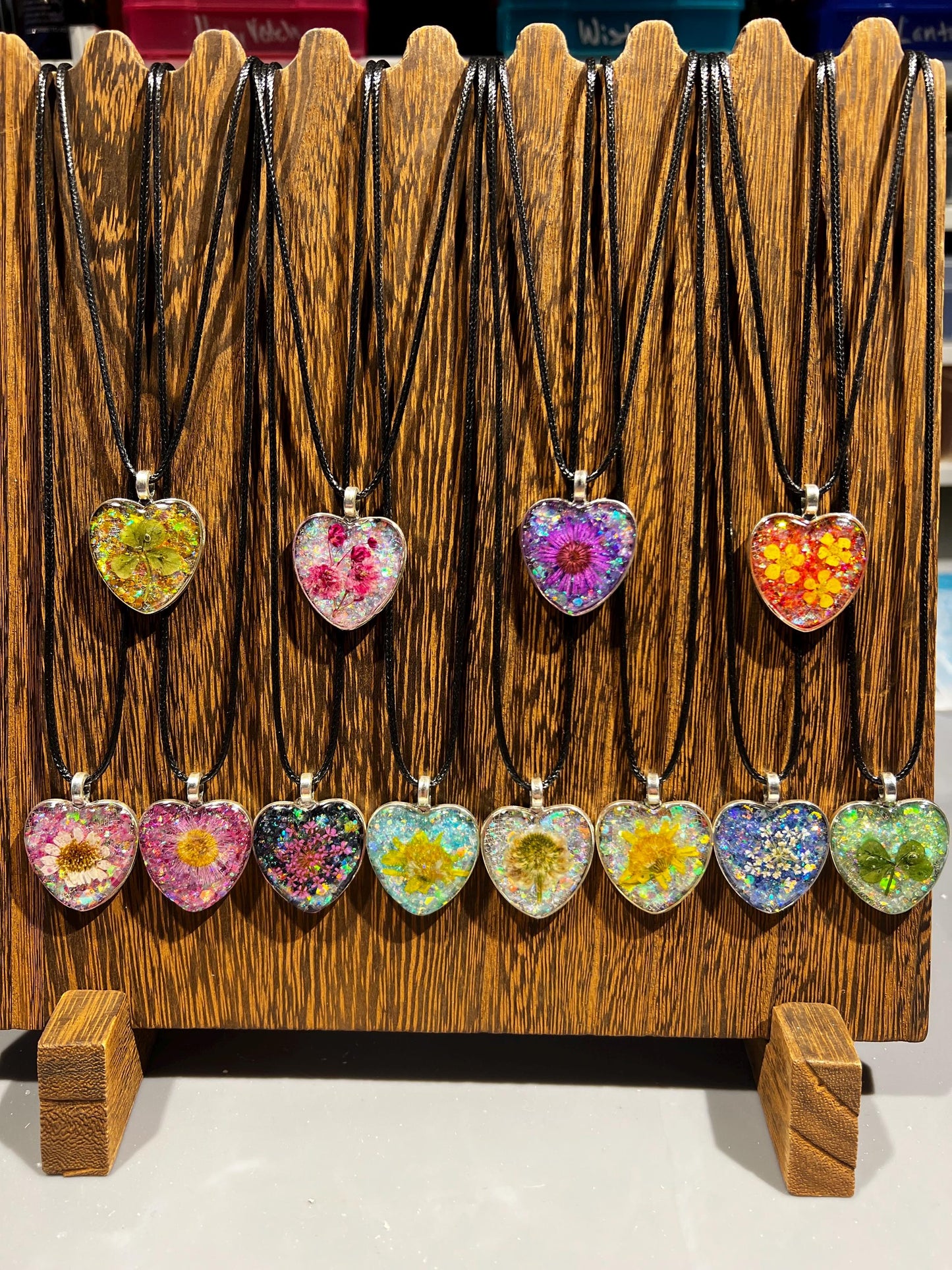 Whimsical Sweetheart Series | Real Wildflower | White Clover Flower Necklace