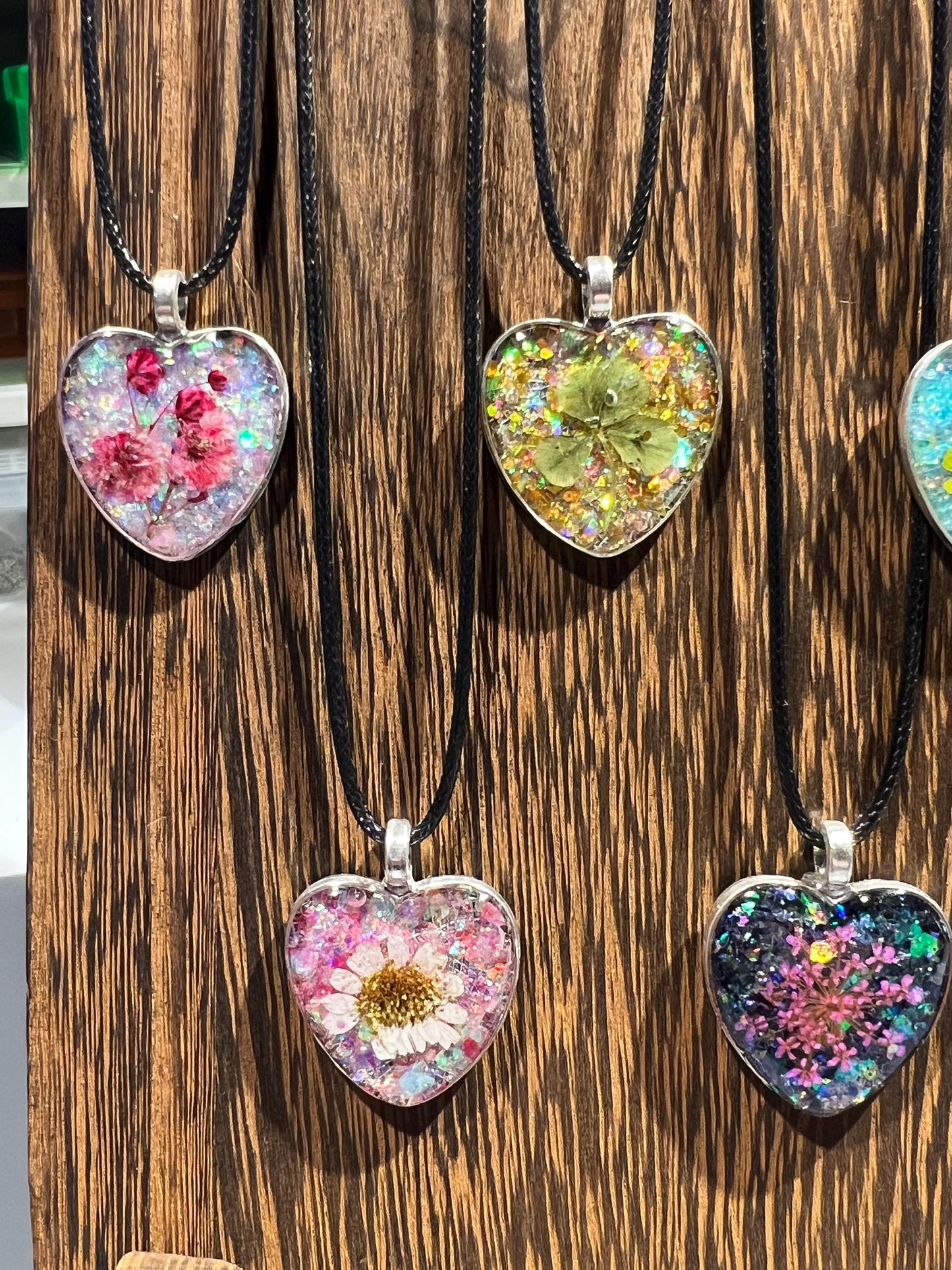 Whimsical Sweetheart Series | Real Wildflower | White Clover Flower Necklace