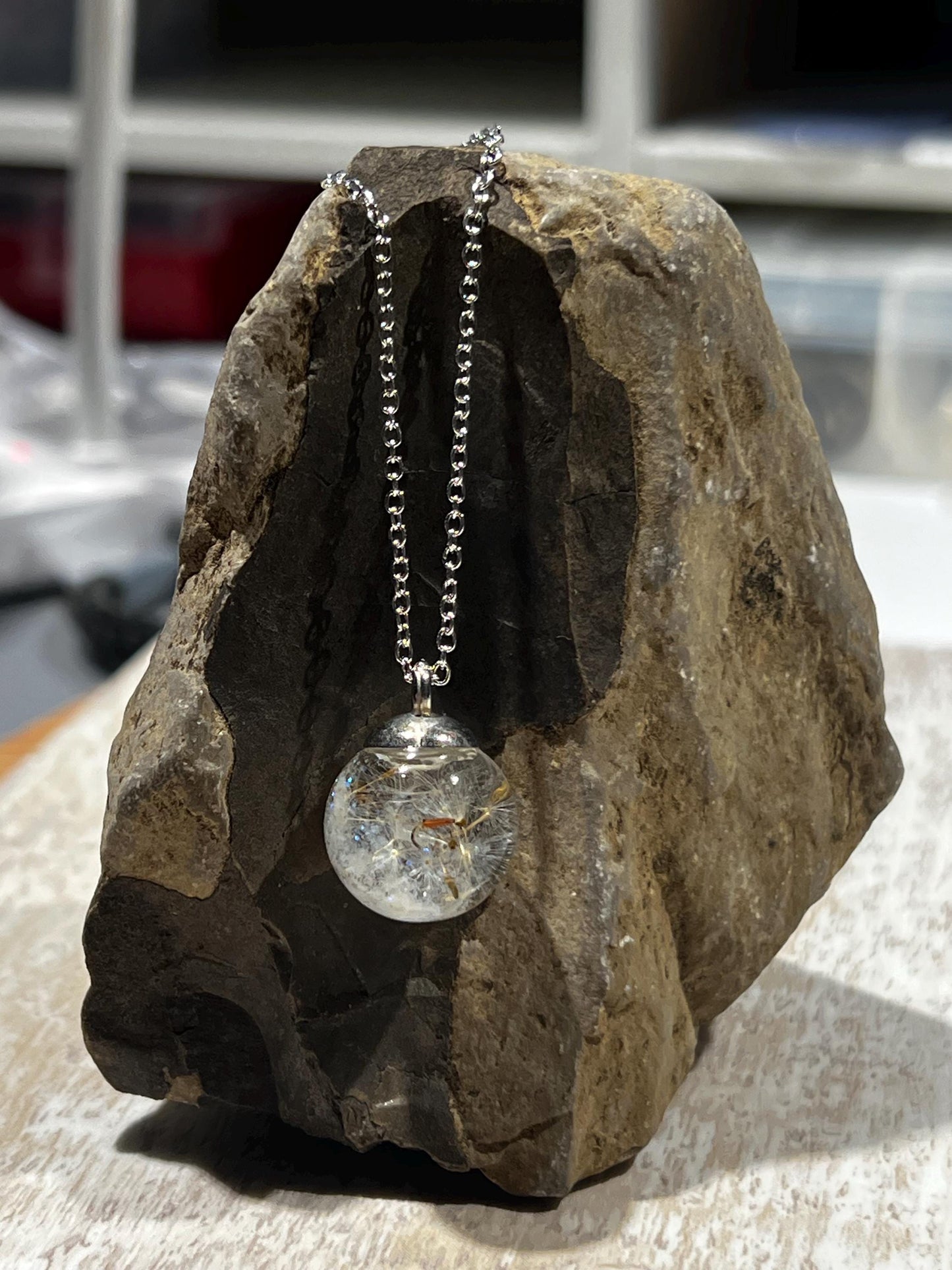 Dandelion Wish Bauble Necklace | Personal Snow Globe Necklace