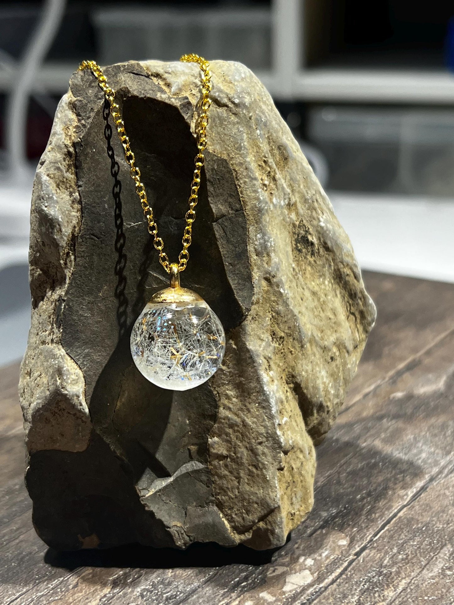 Dandelion Wish Bauble Necklace | Personal Snow Globe Necklace