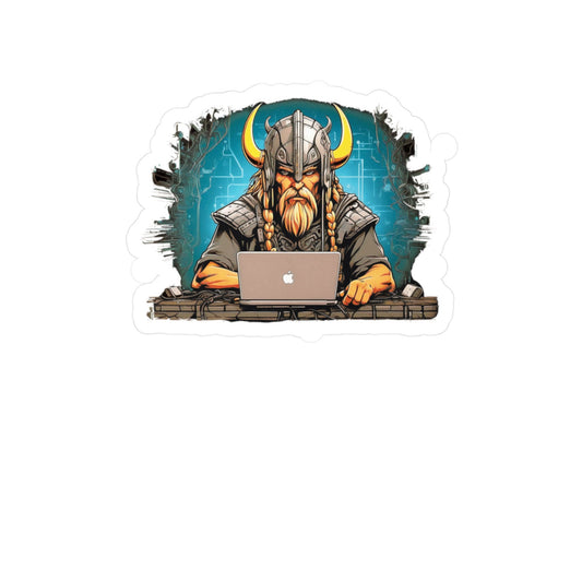 Cyber Viking Hacker Sticker - Kiss-Cut Vinyl Decal