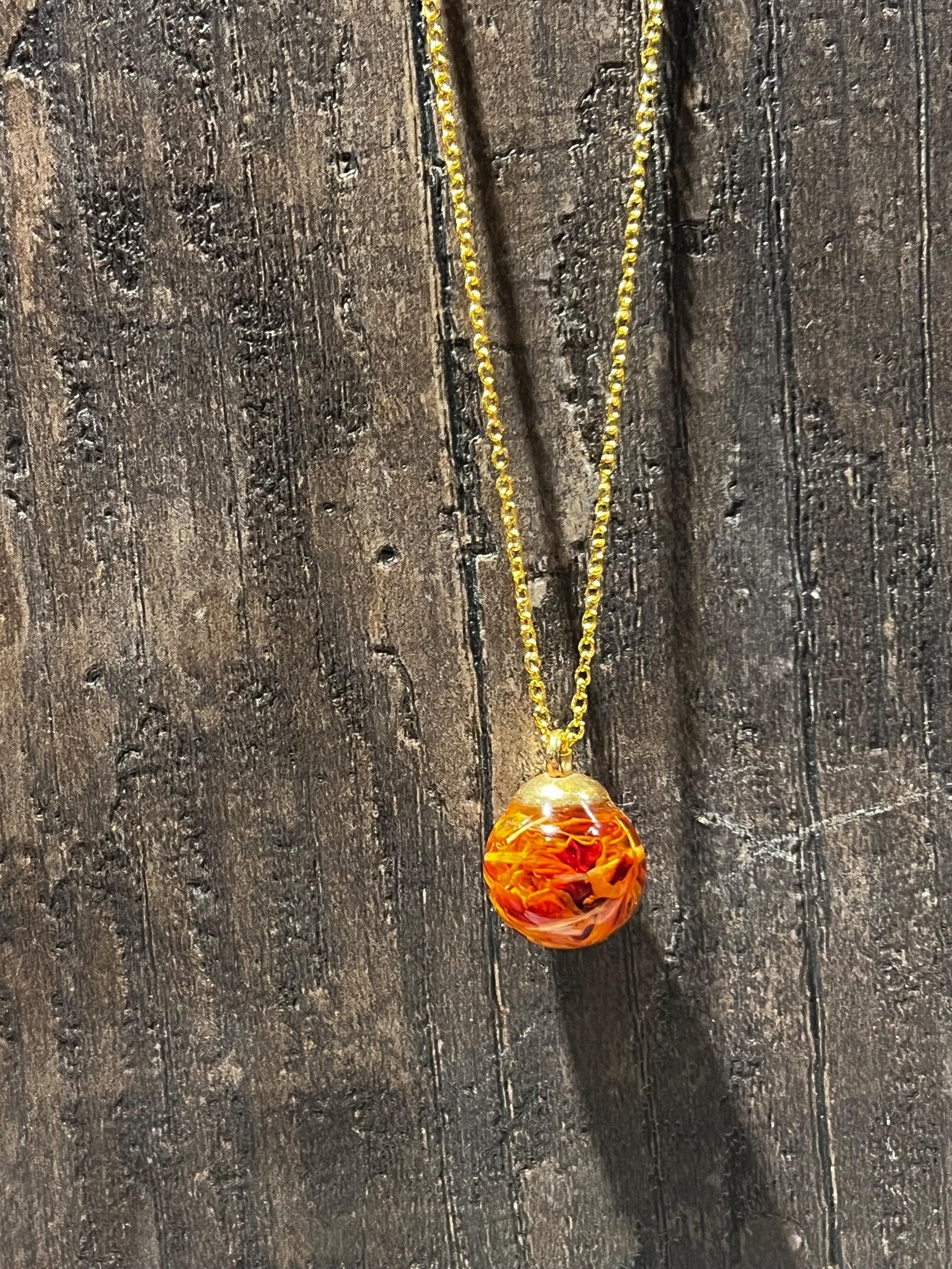 Marigold Bauble Necklace | Personal Snow Globe Necklace