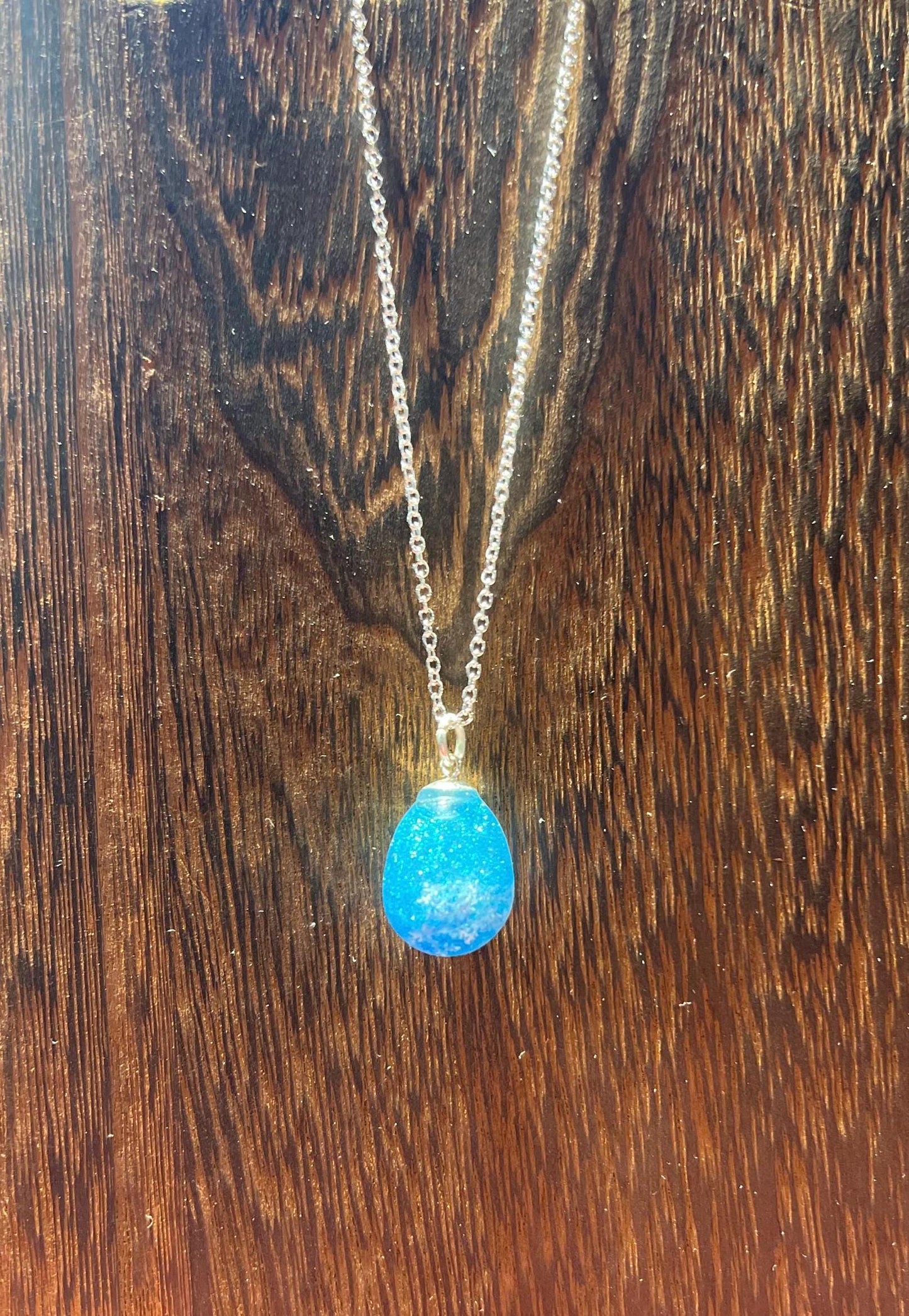 Teardrop Bauble Frozen Inspired Princess Necklace | Personal Snow Globe Necklace