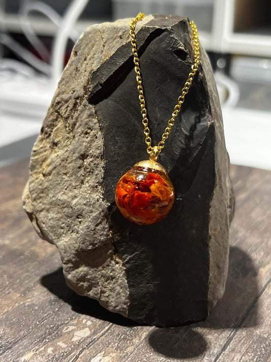 Marigold Bauble Necklace | Personal Snow Globe Necklace
