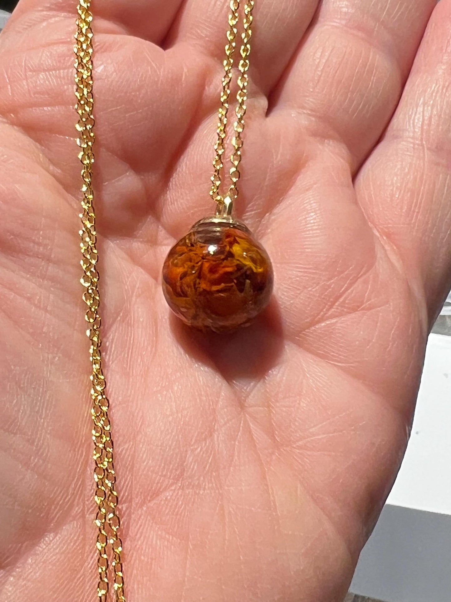 Marigold Bauble Necklace | Personal Snow Globe Necklace